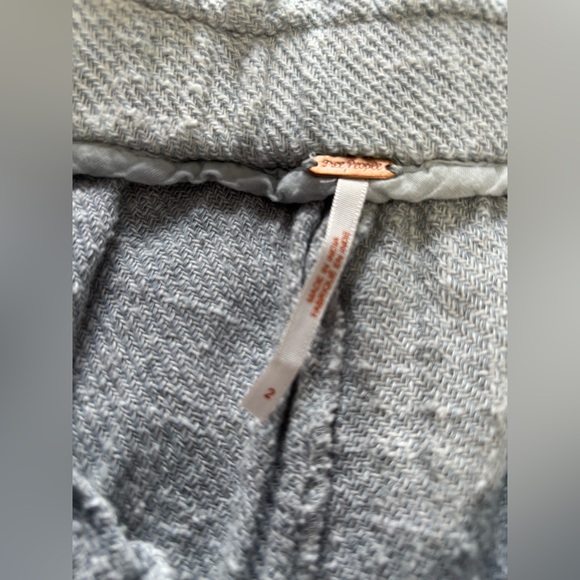 Free People Light Blue Pant & Belt Size 2 - Picture 12 of 13